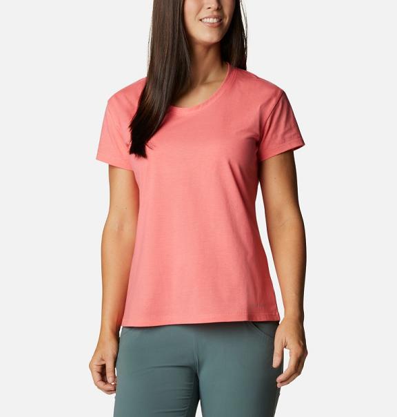 Columbia Sun Trek T-Shirt Orange For Women's NZ43506 New Zealand